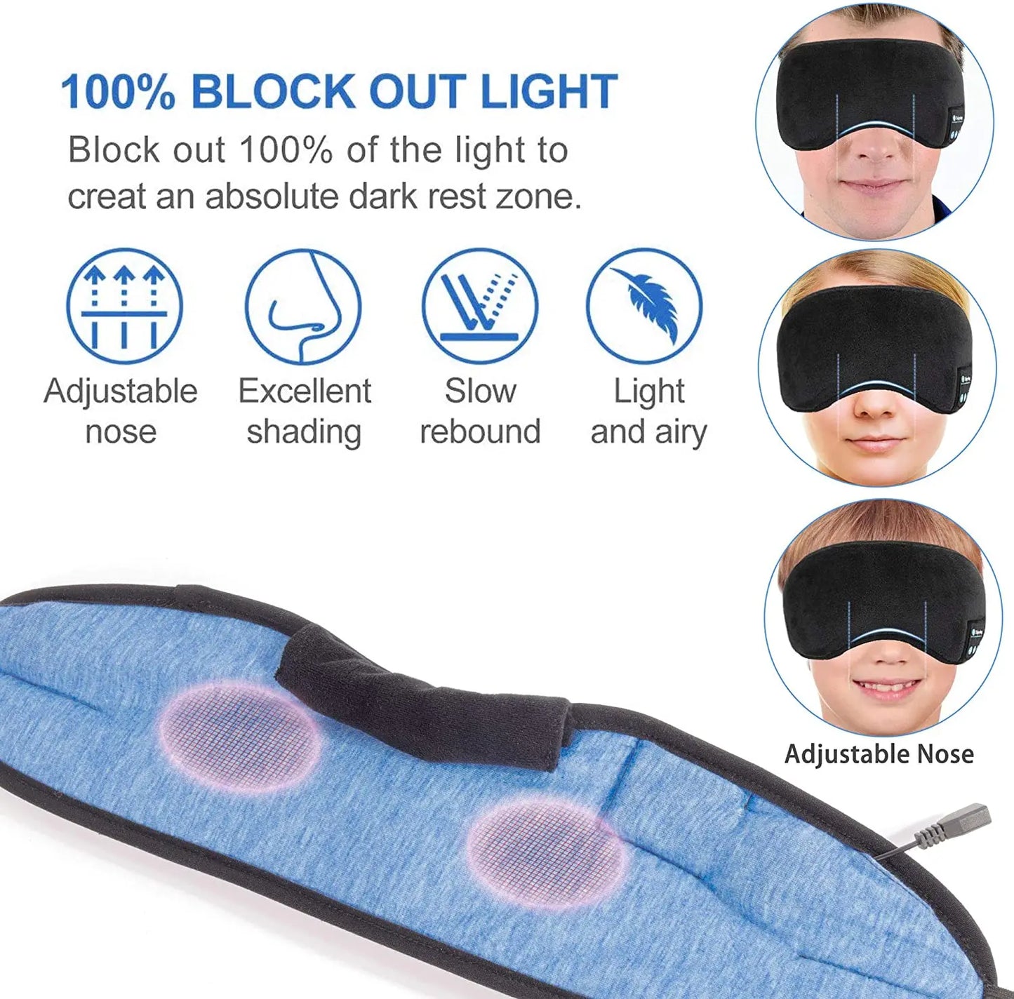 Maska za Spavanje sa Bluetooth zvučnicima