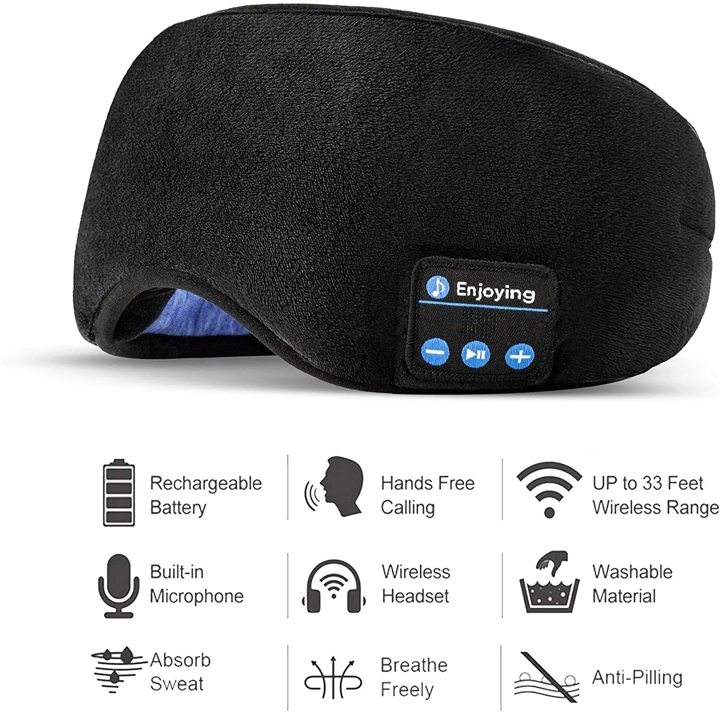 Maska za Spavanje sa Bluetooth zvučnicima